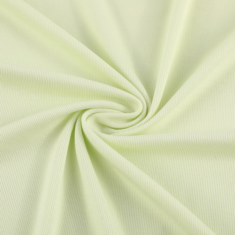 200gsm Bamboo Cotton Spandex 1x1 Rib Fabric for Babywear