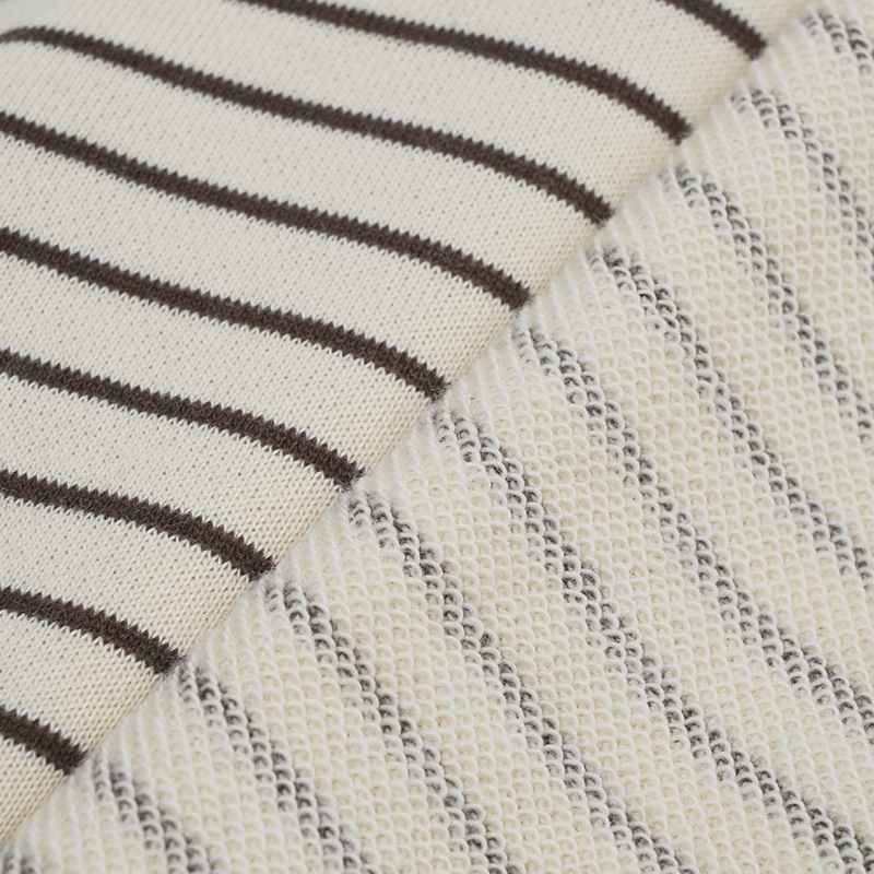 310gsm 100% Cotton Stripe French Terry Fabric for Hoodies