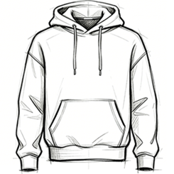 Cotton fleece pullover hoodie