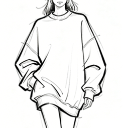 Cotton fleece oversized sweatshirt