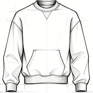 Cotton fleece crew neck sweatshirt