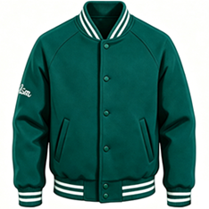 Fleece varsity jacket