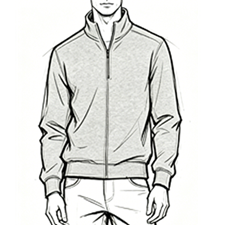Heather fleece zip up jacket