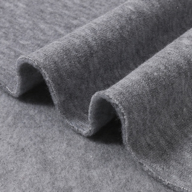 Heather Grey Polyester Fleece for Casual and Sporty Programs