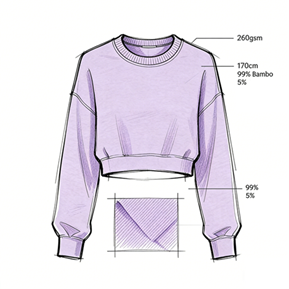 Cropped Crew Neck Sweatshirt