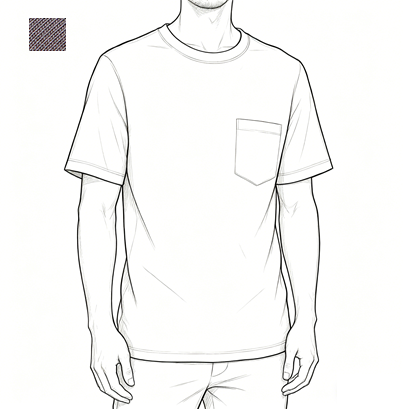Jersey Crew Neck Pocket T-Shirt