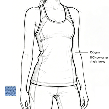 Jersey Sports Tank Top
