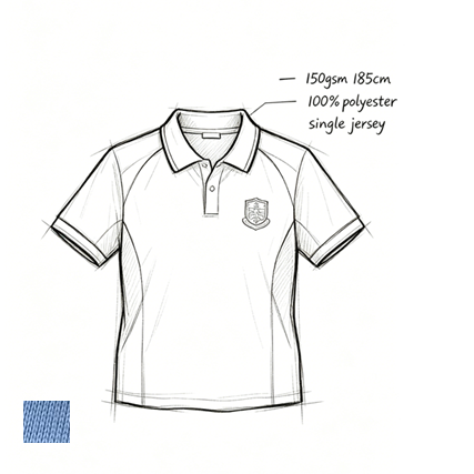 Jersey Fabric School Uniform Polo Shirt