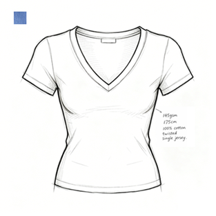 Jersey V-Neck T-Shirt