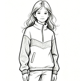 Polar fleece kangaroo pocket hoodie