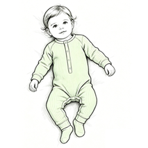 Rib baby romper