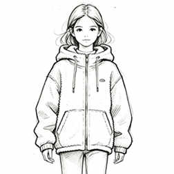 Teddy fleece hooded zip jacket
