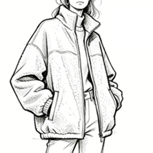 Teddy fleece stand collar jacket