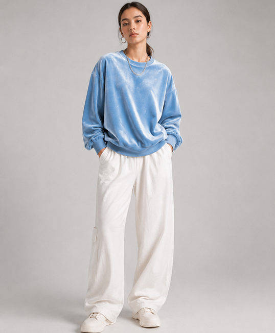 Women’s Velour Crewneck Sweatshirt