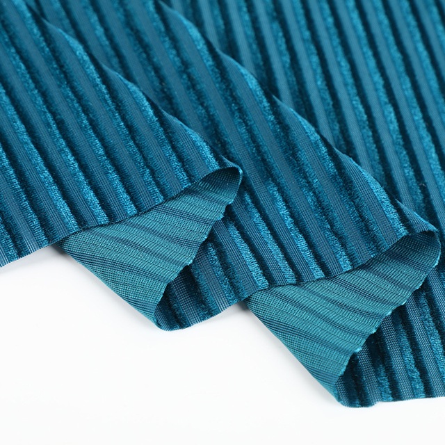 180gsm Lurex Stripe Velour for Fashion-Led Styles