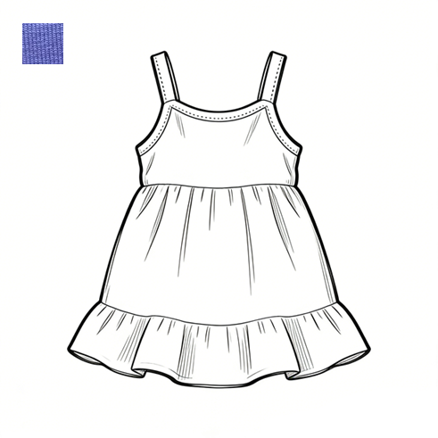 Girls’ Sleeveless Tiered Dress