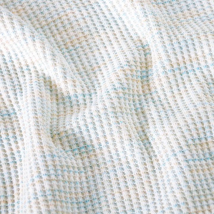 400gsm Polyester Cotton Space Dye Waffle Fabric for Loungewear