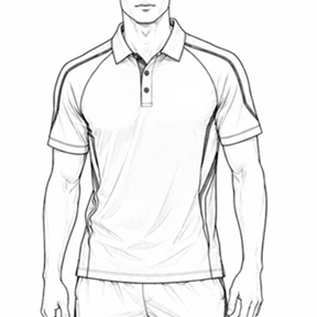 Men’s Contrast Panel Sports Polo Shirt