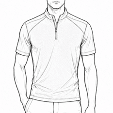 Men’s Half Zip Tennis Top
