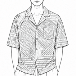 Men’s Short Sleeve Camp Collar Shirt