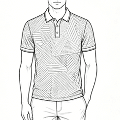 Men’s Textured Polo Shirt