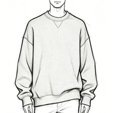 Men’s Waffle Crewneck Sweatshirt