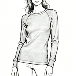 Women’s Longline Waffle Top