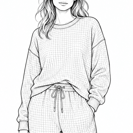 Women’s Waffle Loungewear Set