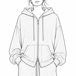 Women’s Waffle Zip Hoodie