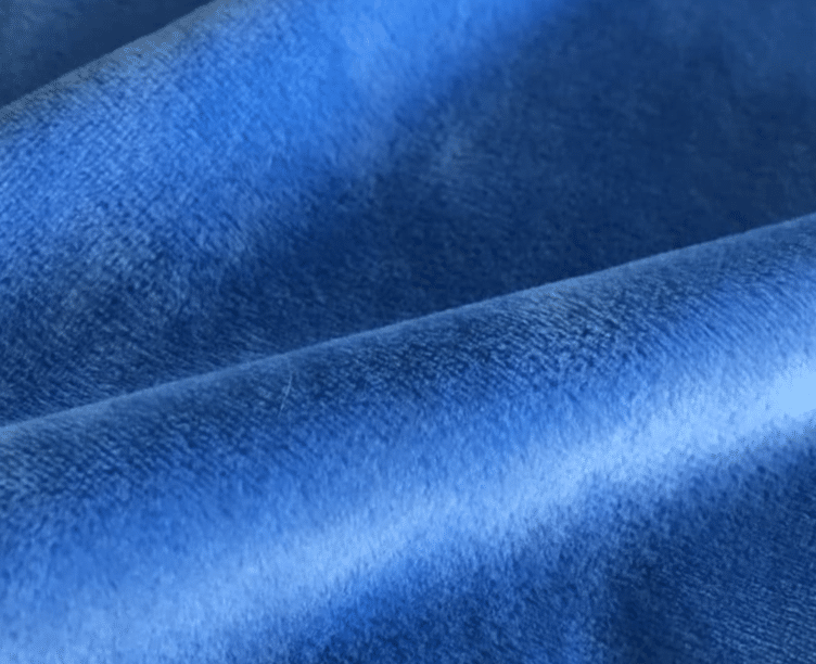 Close-up of velour knit fabric texture